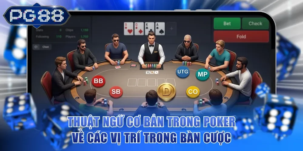 Làm quen thuật ngữ cơ bản trong Poker về các vị trí trong bàn cược